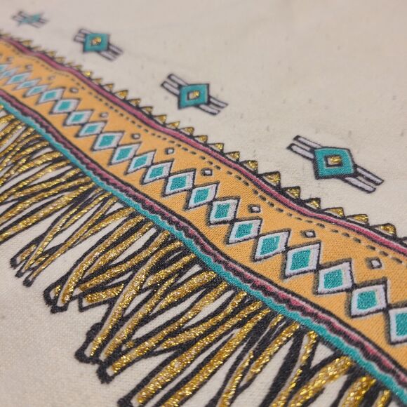 Vintage 1993 Native American Southwestern Sweatshirt Glitter Large/XL Womens - Picture 5 of 10